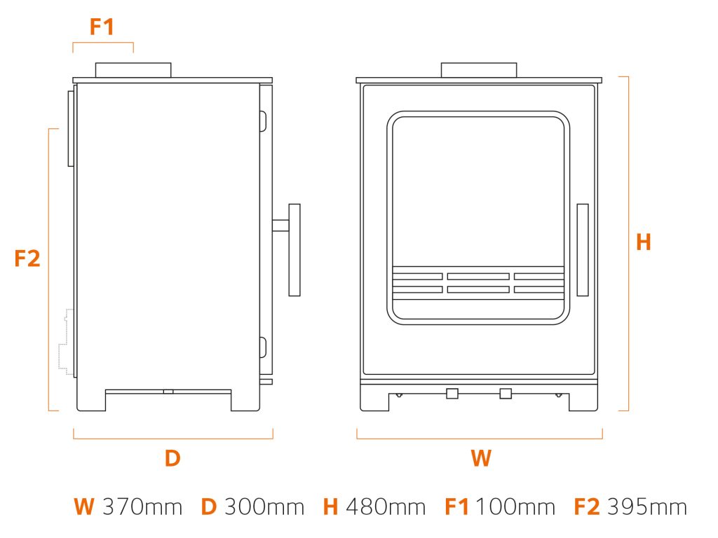 CosyFlame Stove Buddy Technical Drawing SB3-06b